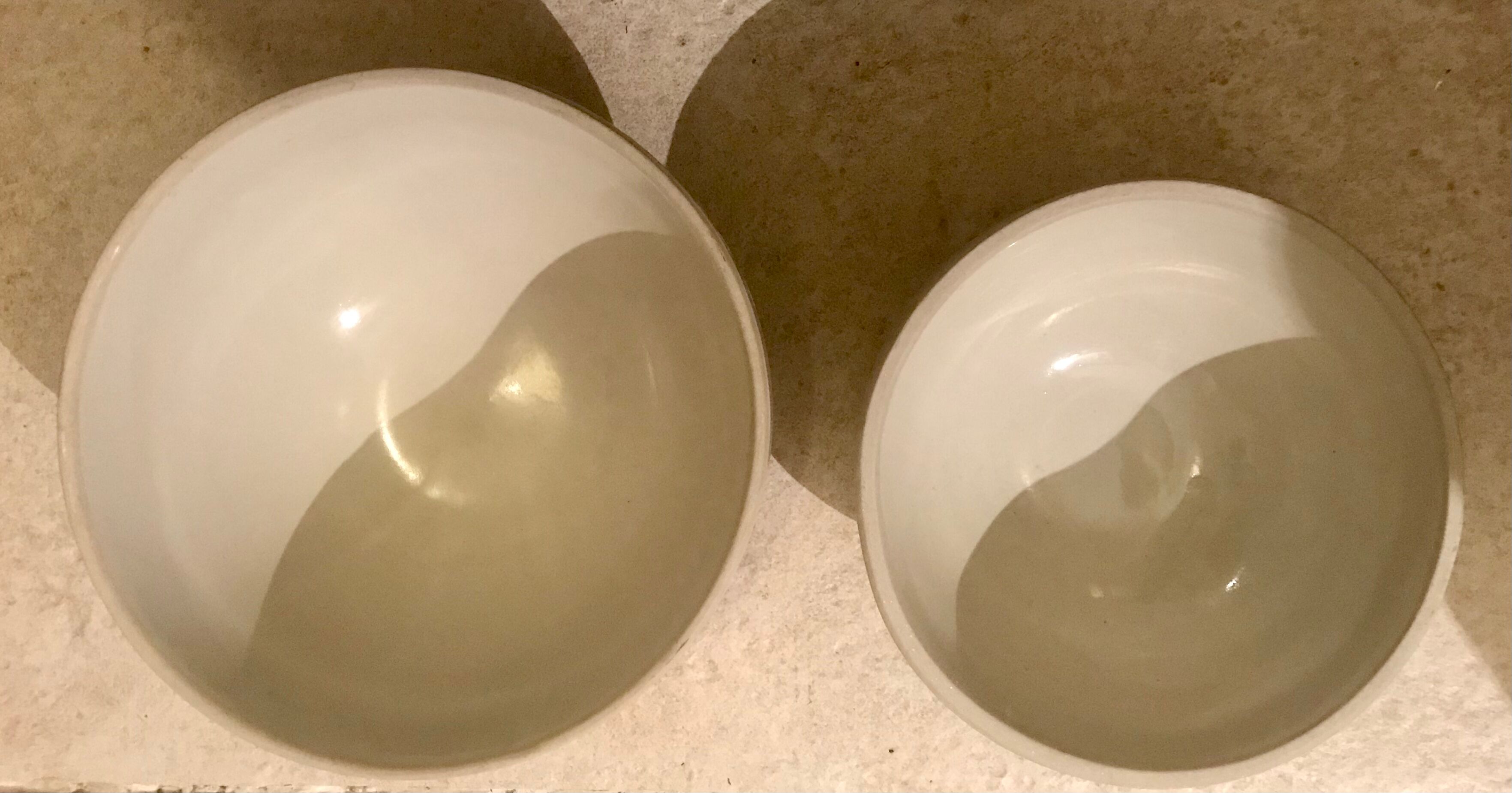 Set de trois bols en grès vernissé