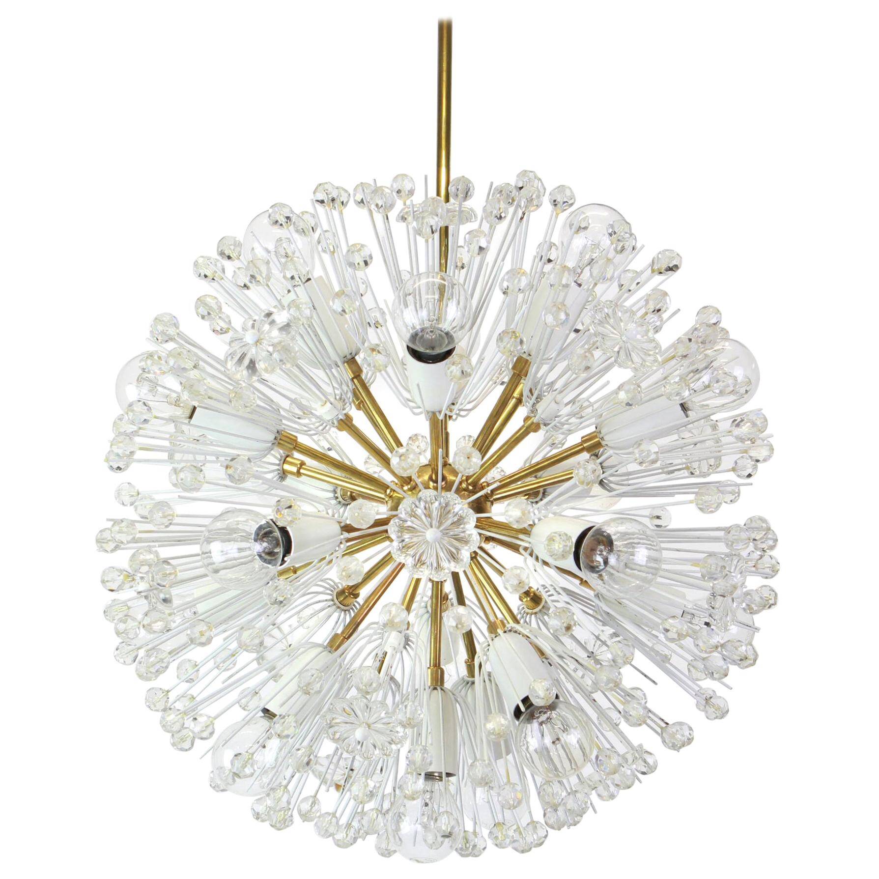 Brass star chandelier by Emil Stejnar, Austria, 1960s.