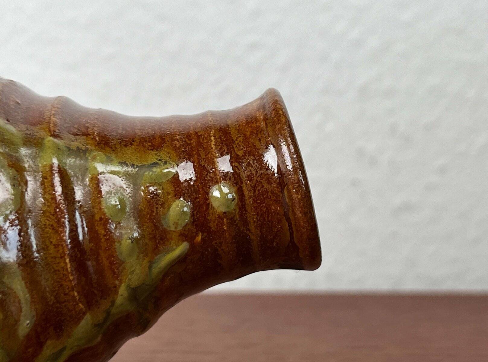Bird-shaped pottery bottle from a modern Danish workshop, mid-century, 1960s.