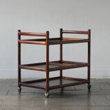 Mid-Century Modern Danish Serving Trolley in Rosewood by Henning Korch for