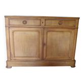 Ancien -Beau Buffet en chêne massif –2 portes – 2 tiroirs couleur chêne dorée