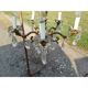 19th century bronze chandelier with tassels