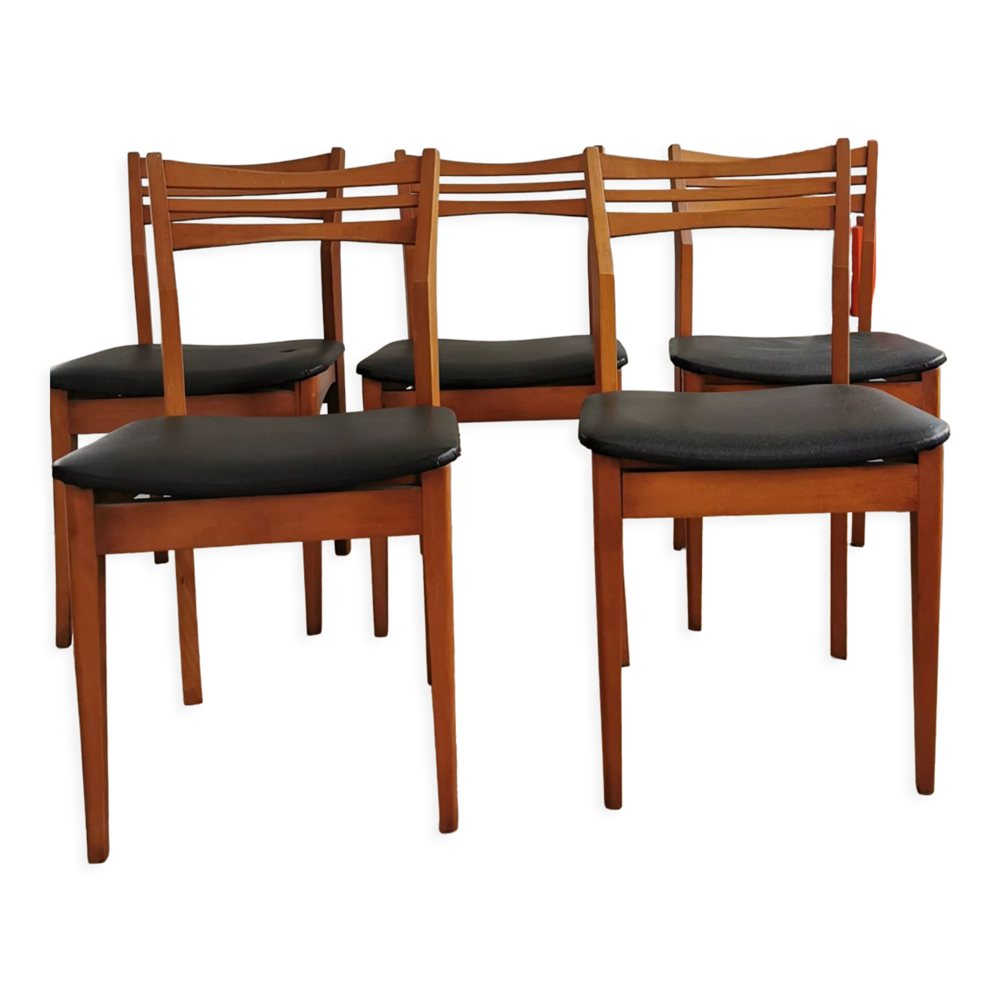 Set 5 vintage Scandinavian chairs