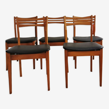 Set 5 vintage Scandinavian chairs