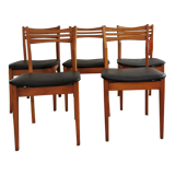 Set 5 vintage Scandinavian chairs