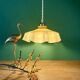 Vintage yellow opaline pendant light