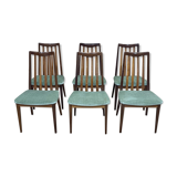 Suite of 6 chairs of the brand GPlan of the 70s in teak