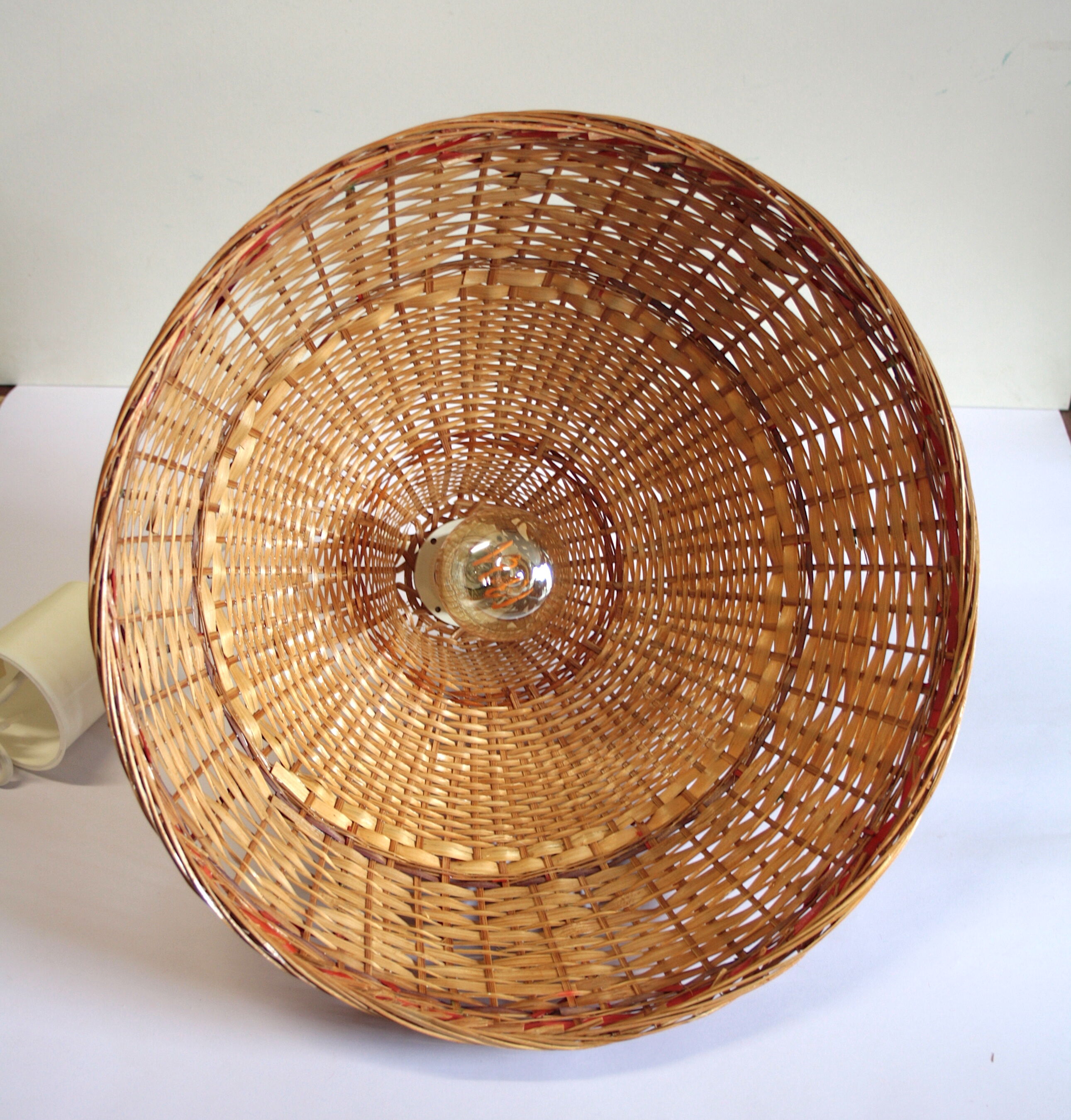 Vintage rattan ceiling light