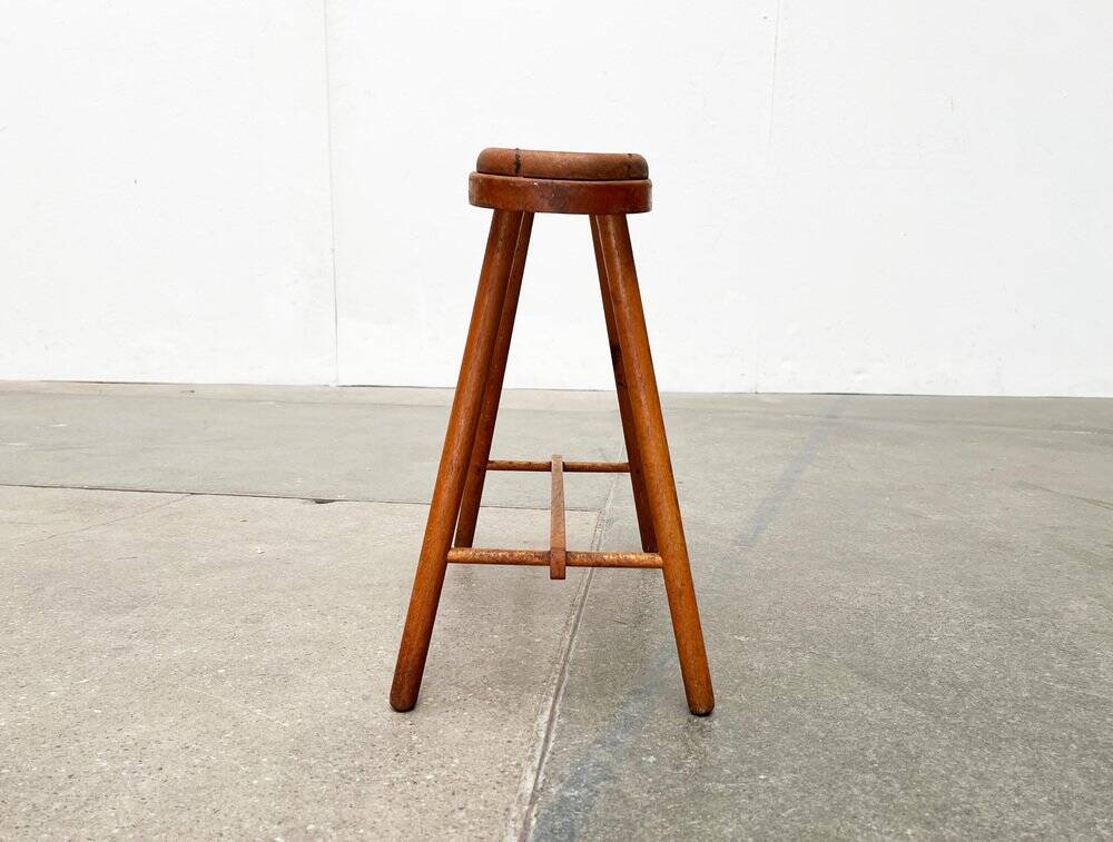 Vintage wooden shoe rack with grease, mid-century, 1950s.