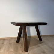 Brutalist table made of solid oak.