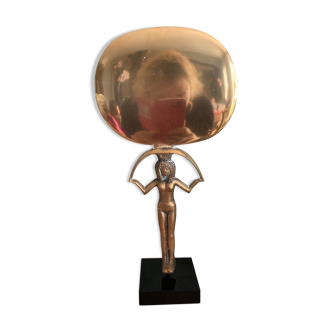 Bronze Egyptian Mirror   14x27cm