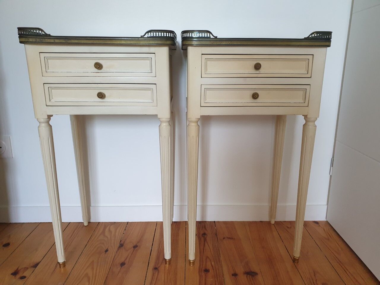 Pair of ancient bedside tables