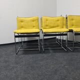 A set of 6 vintage  metal framed dinning chairs