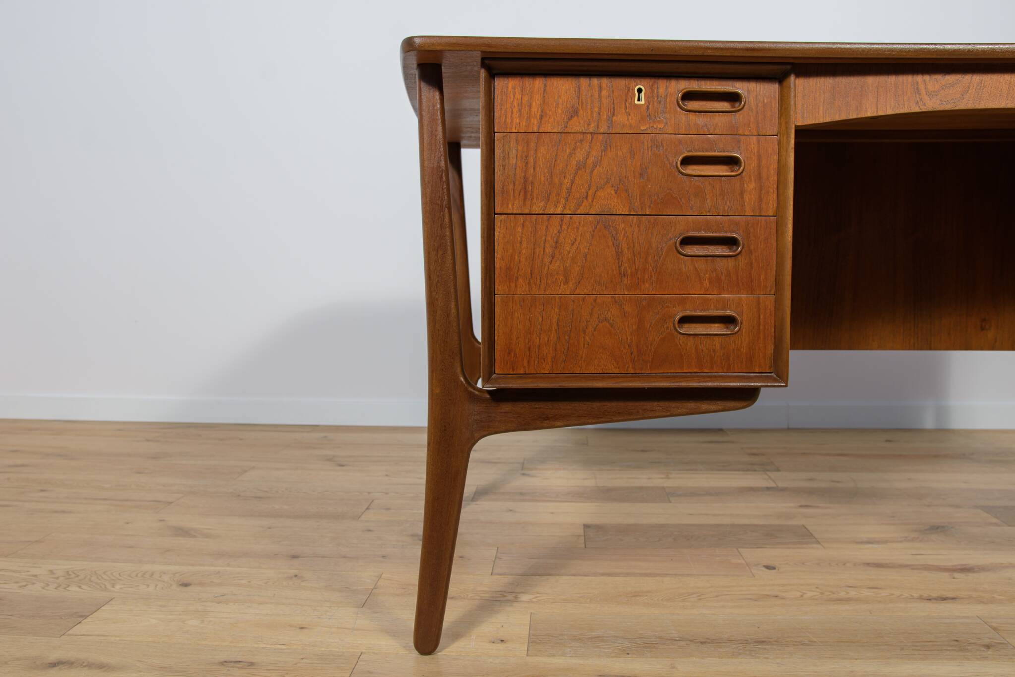 Teak Desk by Svend Åge Madsen for H.P. Hansen, 1960s