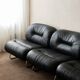 Italian Leather and Chrome Lounge Chairs, 1980s, Set of 3