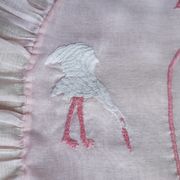 Children's pillowcase sewn and embroidered by hand