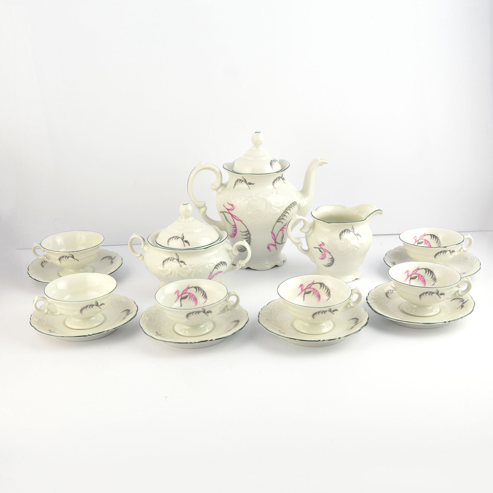 Porcelain tableware, coffee service, Wałbrzych, Poland, 1970s