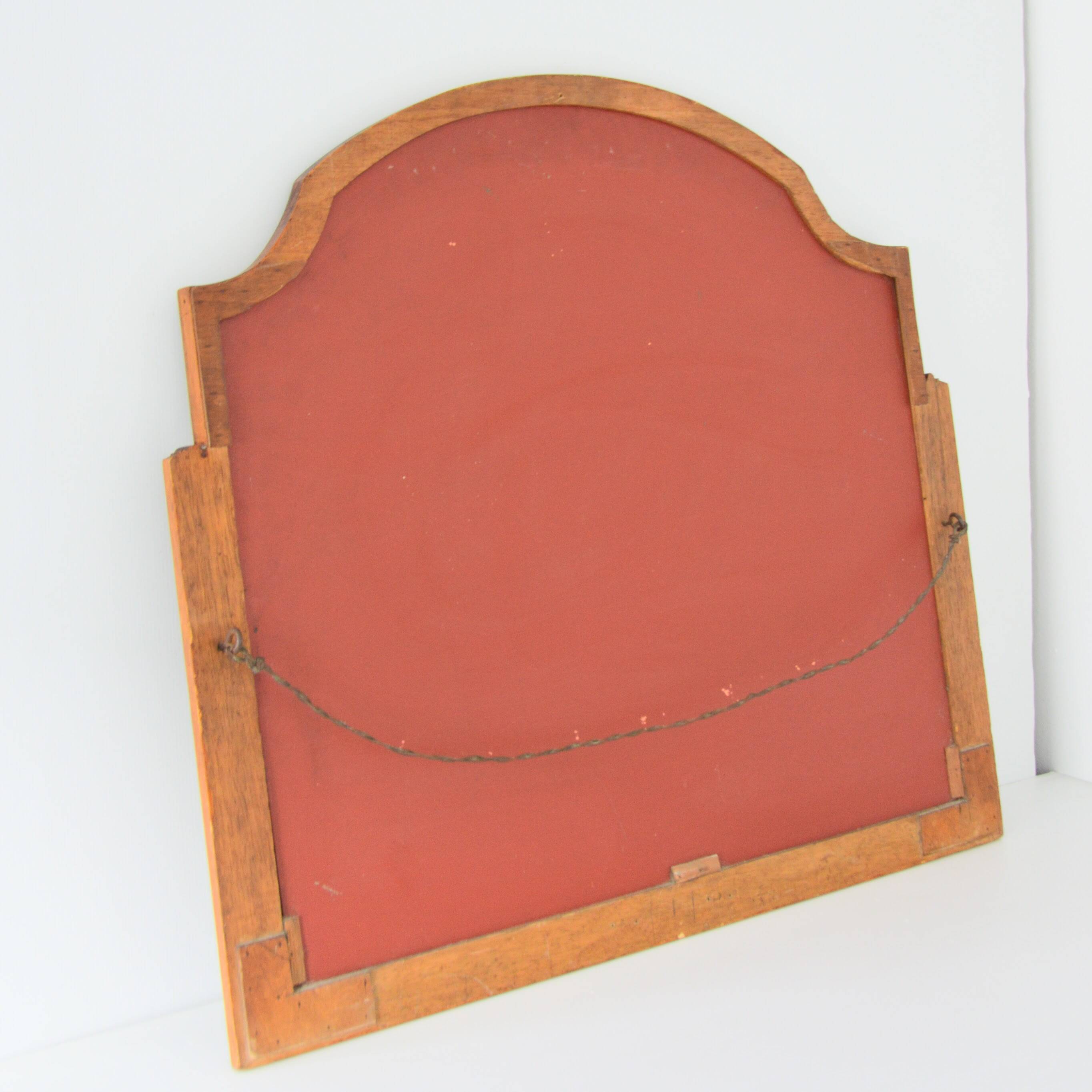 Antique bevelled mirror vintage 1930s