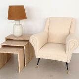 Nesting coffee tables in travertine stone from the 1970