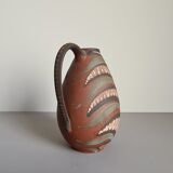 60 year pitcher / arts and crafts / collectible ceramics / vintage / signed / Mid-Century
