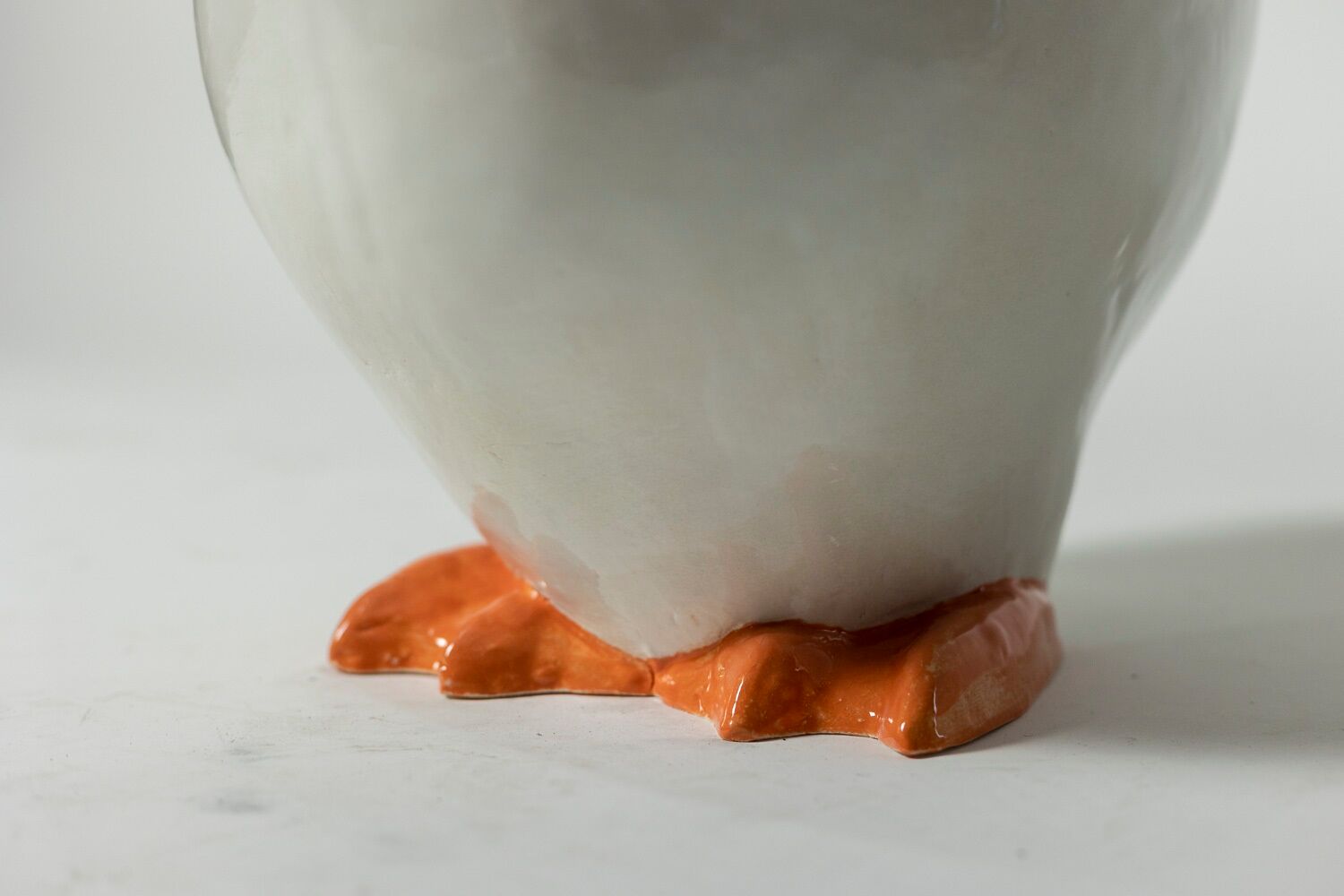 Oie en grès émaillé, Valérie Courtet, travail contemporain
