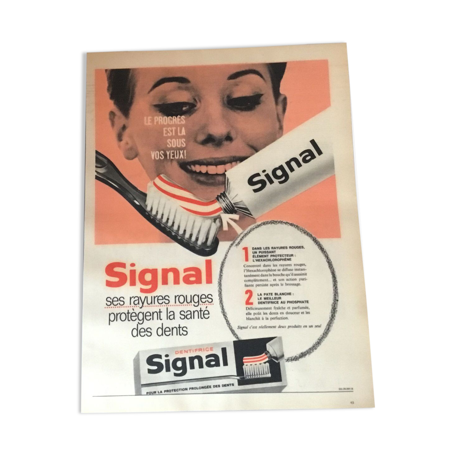 Vintage advertising to frame signal