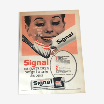 Vintage advertising to frame signal