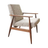 Scandinavian coffee brown armchair by H.Lis