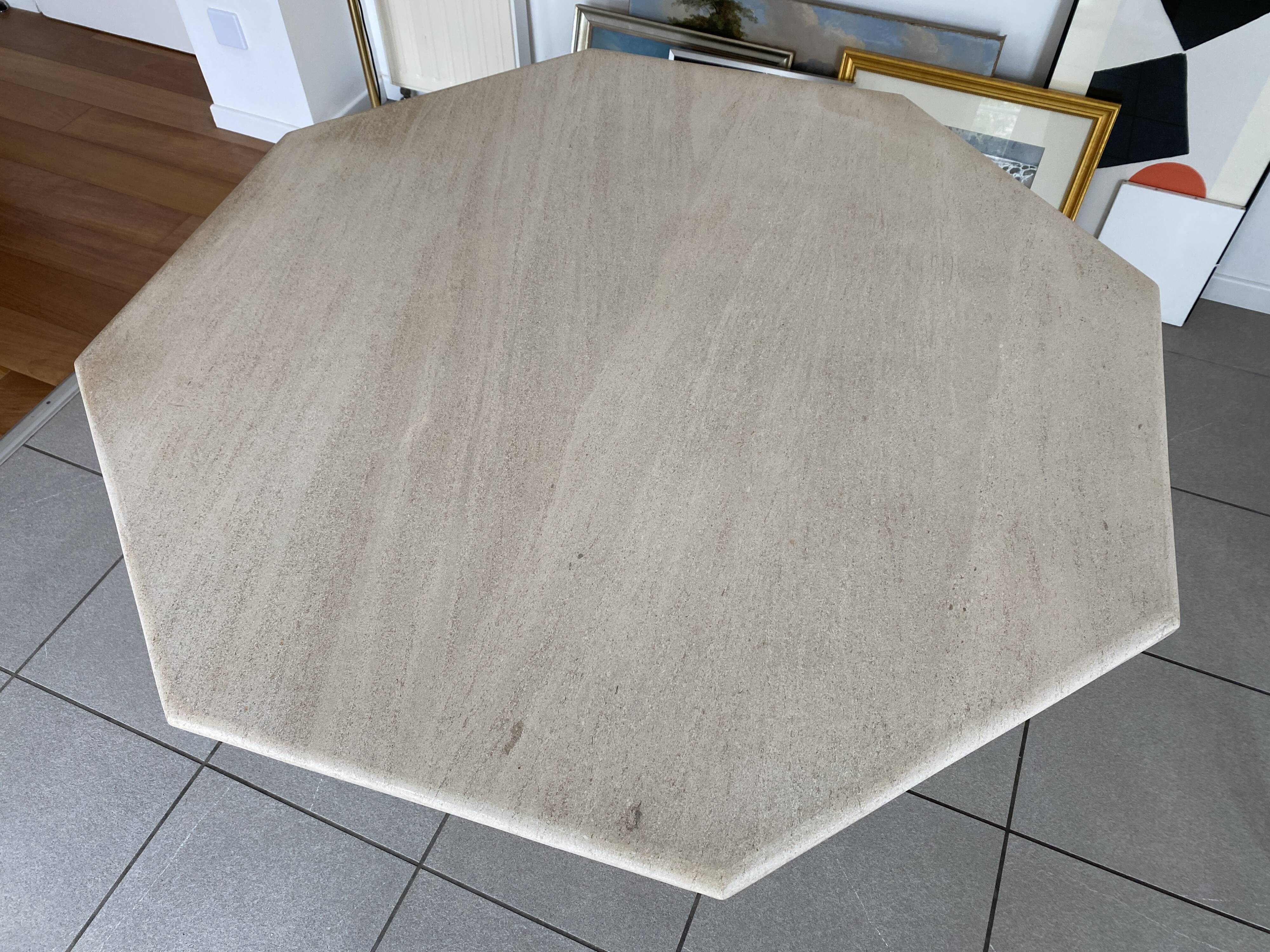 Table en travertin vintage