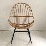 Rocking-chair en rotin