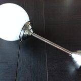 White opaline globe hanging lamp