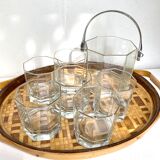 Wisky glasses and ice bucket