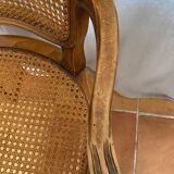 Louis XV style caned armchair