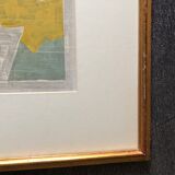 Abstract paintings under glass