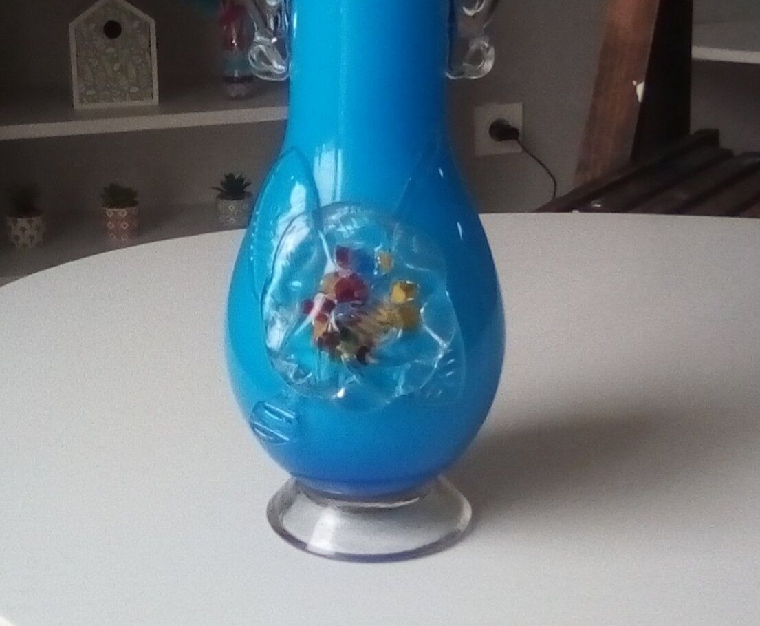 Original blue opaline vase
