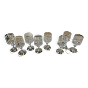Set of 8 Vendome crystal glasses