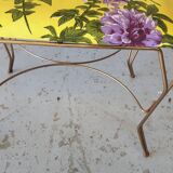 Fauteuil fleuri en fer forgé