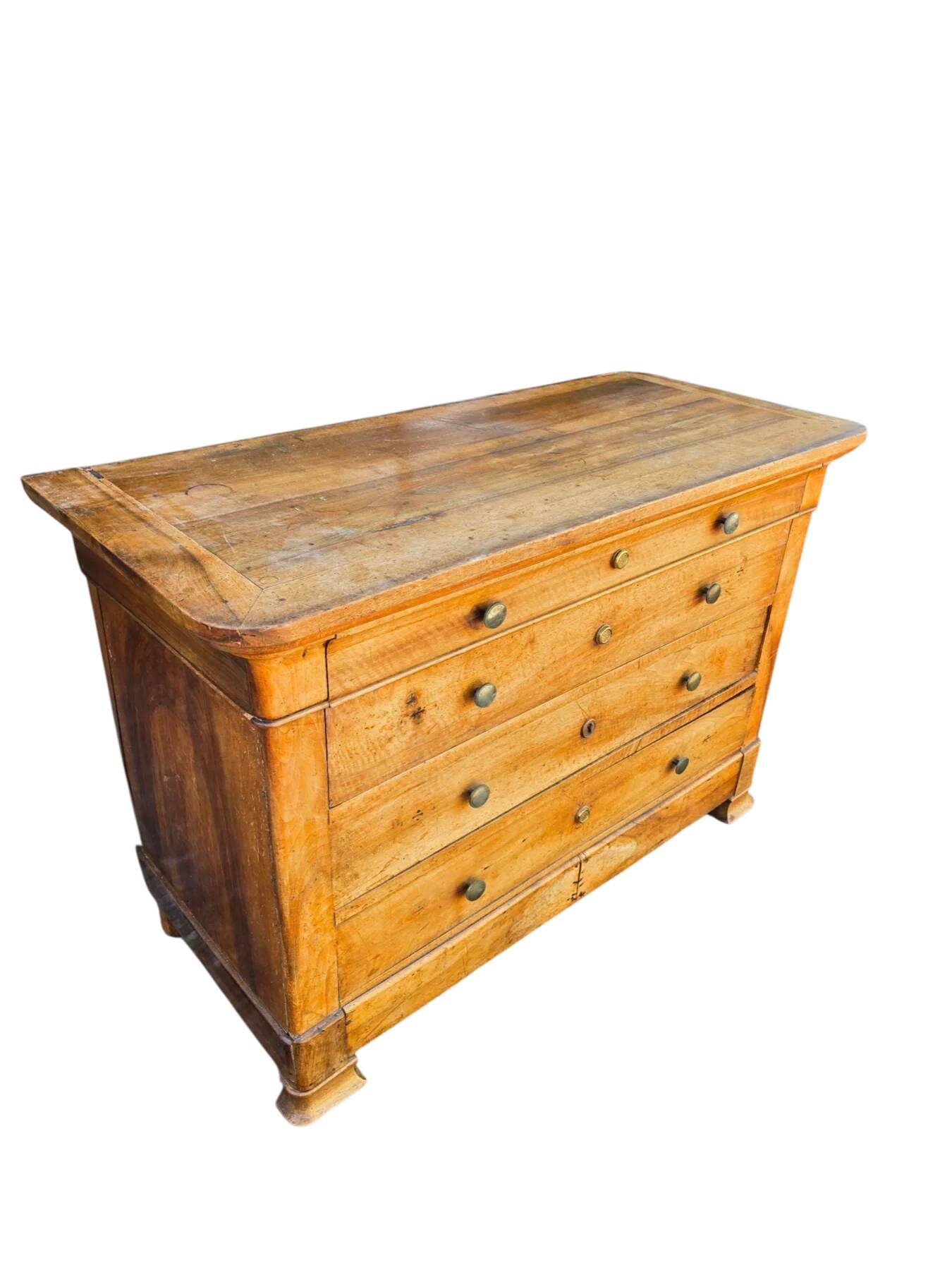Commode Louis-Philippe ancienne bois blond, 4 tiroirs