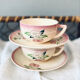 Two breakfast cups Longwy cherry design