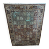 Large handmade Oriental carpet from Romania — Flora model with panels —