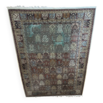Large handmade Oriental carpet from Romania — Flora model with panels —