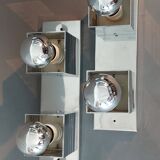 Pair of Spage Age 1970 chrome wall lights.