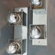 Pair of Spage Age 1970 chrome wall lights.
