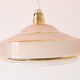 Hanging lamp in granite glass, pink and gold, vintage