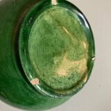 Vase pichet Etienne Noël à Dieulefit terre vernissée verte 1940
