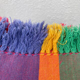 5 multicoloured checked napkins