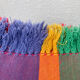 5 multicoloured checked napkins