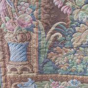 Vintage tapestry in Aubusson style. Hunting return.