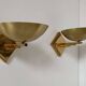 Pair of vintage brass wall lights, France 1970