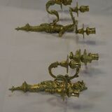 Appliques en bronze style Louis XV avec des cariatides